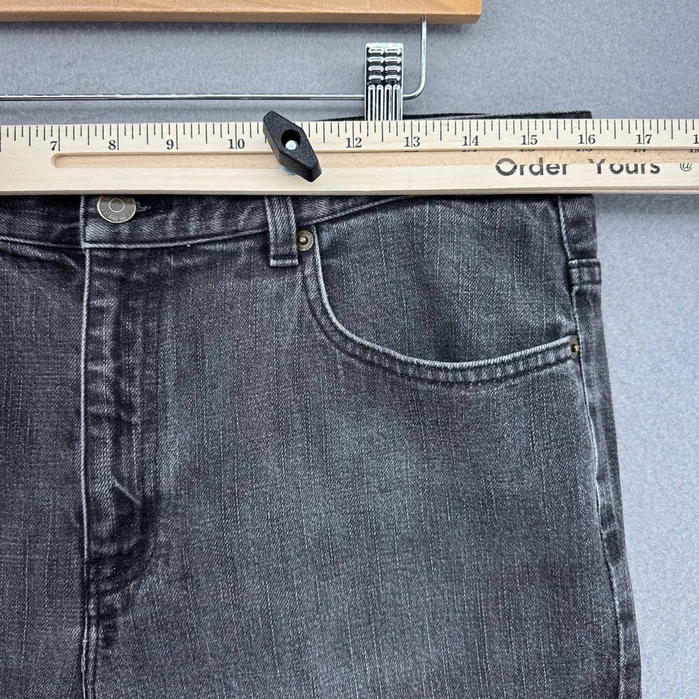 Lauren Jeans Co. Ralph Lauren Black Wash Straight Leg Jeans Women's 12P 32x26" - Picture 4 of 8